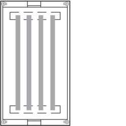 Product Drawing Busbar Kits - Blank Cover with Pre-fitted Busbars plastic